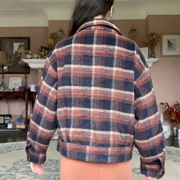 American Eagle wool blend plaid jacket - Picture 4 of 6